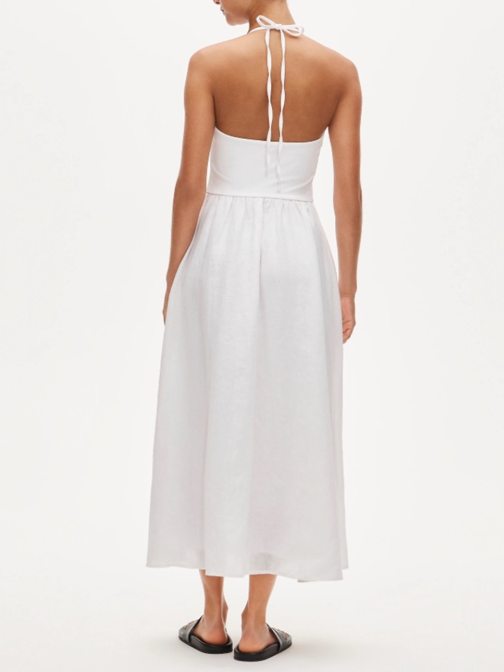 J.Crew Halter Mixy Midi Dress White Size Small NWT Cottagecore CV655 $178 - Picture 2 of 9